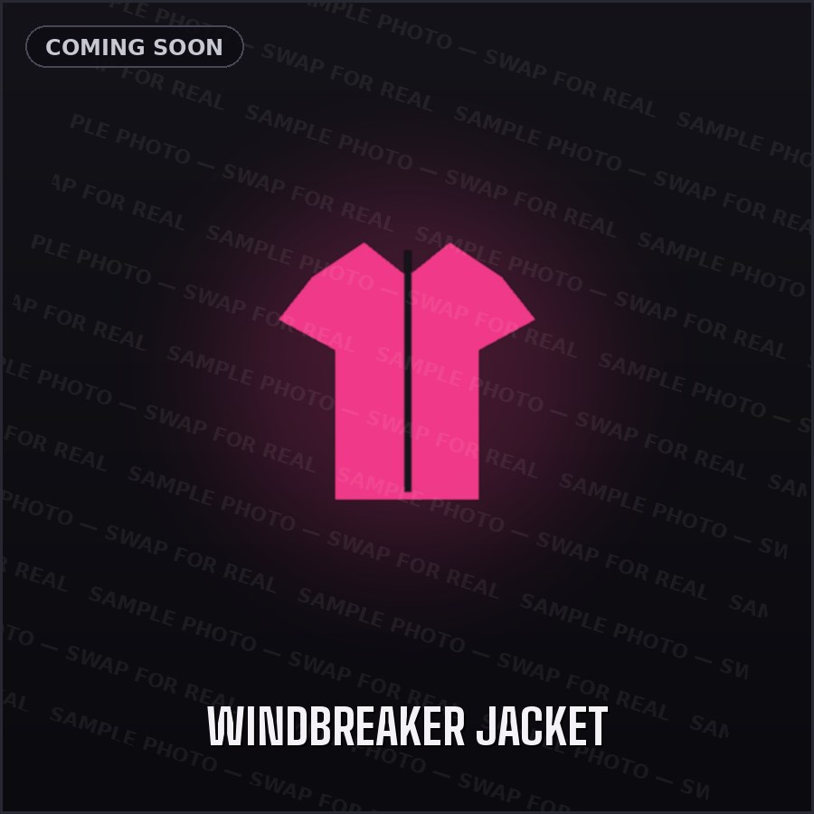 Windbreaker Jacket — sample placeholder, real product photo coming soon